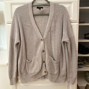 J Crew Cashmere Blend Grey Boyfriend Sweater